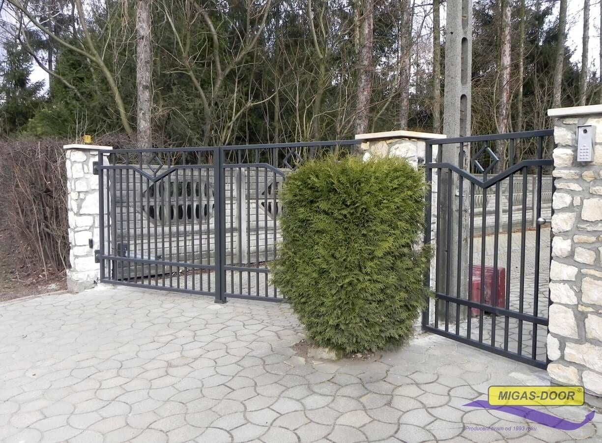 brama dwuskrzydlowa ogrodzeniowa furtka