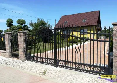 brama posesyjna dwuskrzydlowa lux