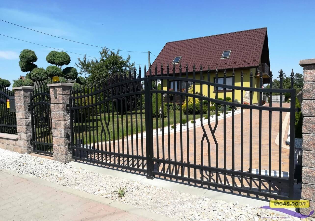 brama posesyjna dwuskrzydlowa lux