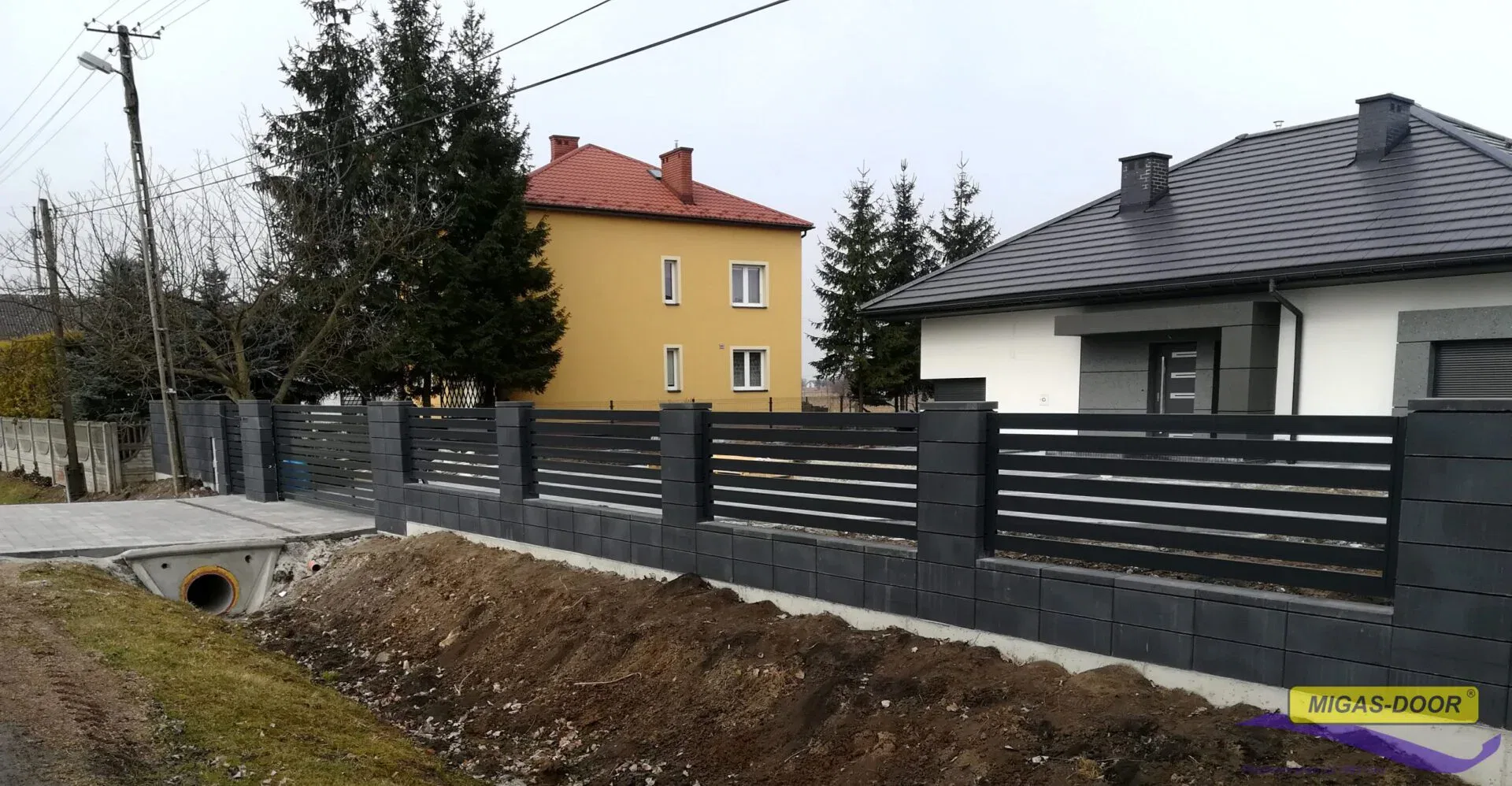 ogrodzenie profil stalowy poziomo 100