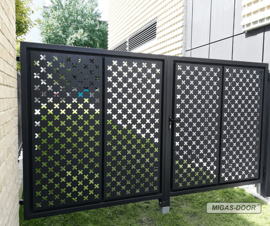 brama ogrodzeniowa dwuskrzydłowa wzór indywidualny