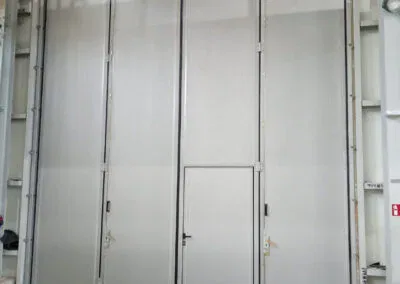 Brama przemysłowa harmonijkowa od wewnątrz Migas-Door