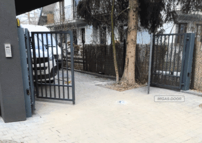 brama harmonijkowa ogrodzeniowa otwarta clasic 2