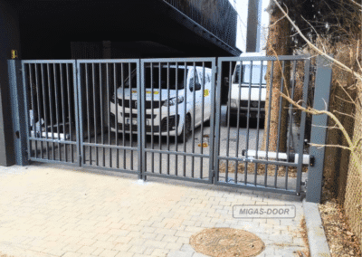 brama harmonijkowa ogrodzeniowa zamknięta clasic 2