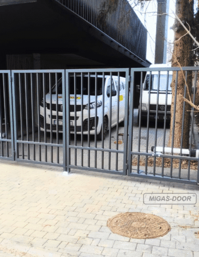 brama harmonijkowa ogrodzeniowa zamknięta clasic 2