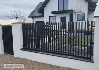 ogrodzenie palisadowe przęsło + furtka