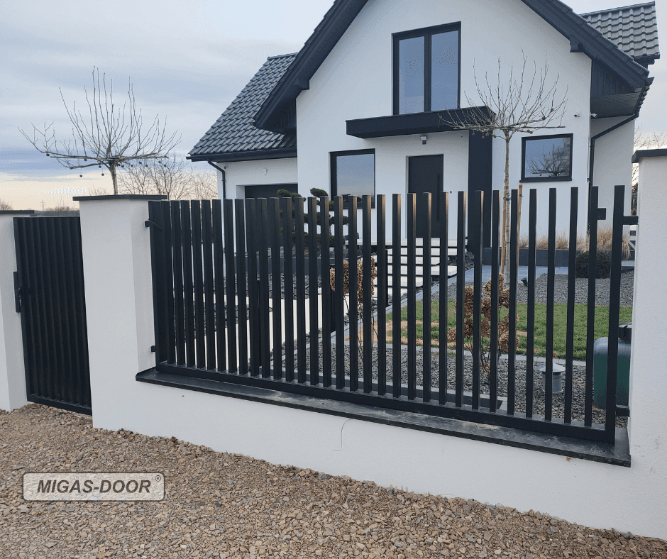 ogrodzenie palisadowe przęsło + furtka